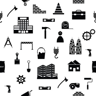 inşaat dikişsiz desen arka plan simgesi.