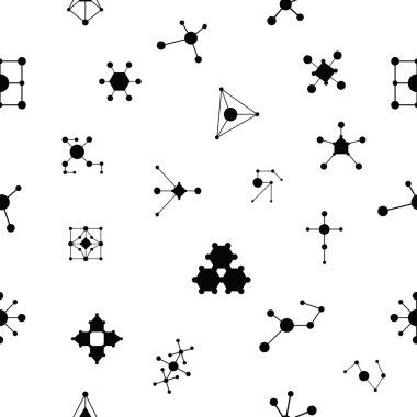 molekül dikişsiz desen arka plan simgesi.