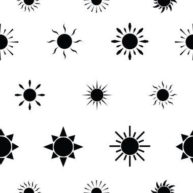 güneş dikişsiz desen arka plan simgesi.