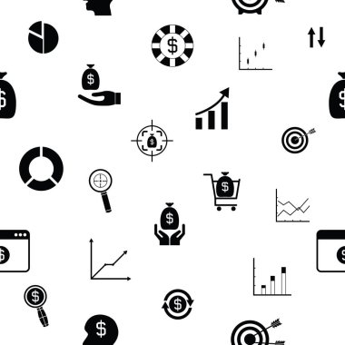 finans sorunsuz desen arka plan simgesi.