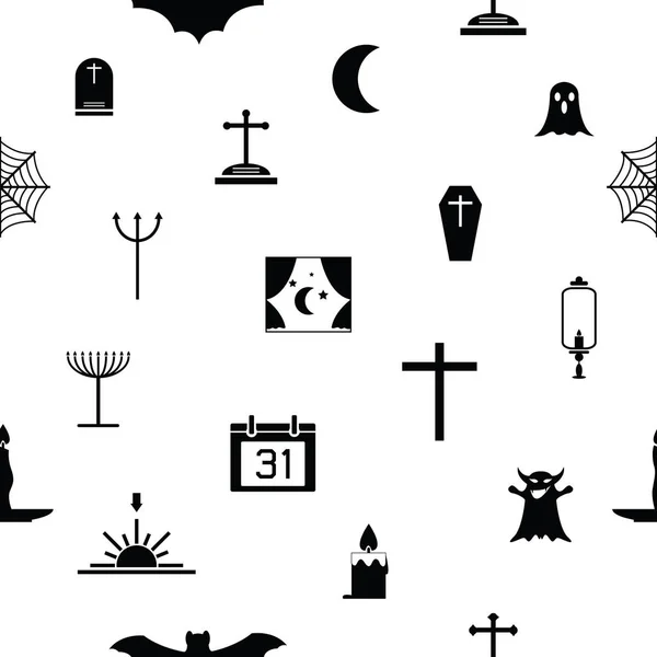 Halloween nahtlose Muster Hintergrund-Symbol. — Stockvektor