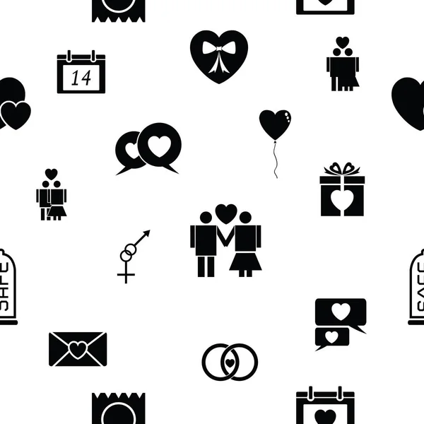 Valentine nahtlose Muster Hintergrund-Symbol. — Stockvektor