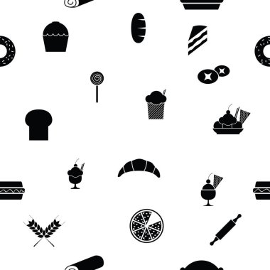 fırın dikişsiz desen arka plan simgesi.