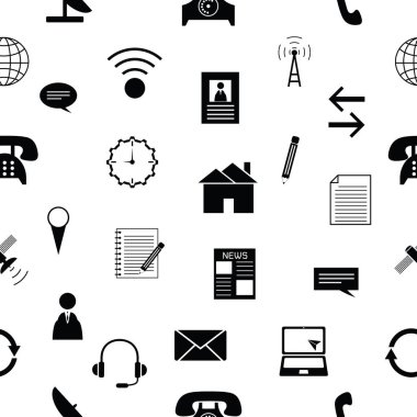 iletişim sorunsuz desen arka plan simgesi.