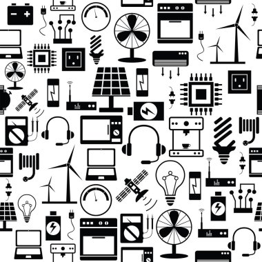 elektrik dikişsiz desen arka plan simgesi.
