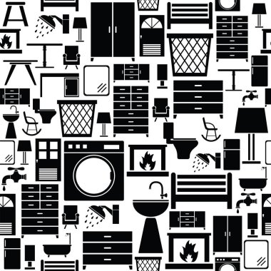 mobilya dikişsiz desen arka plan simgesi.