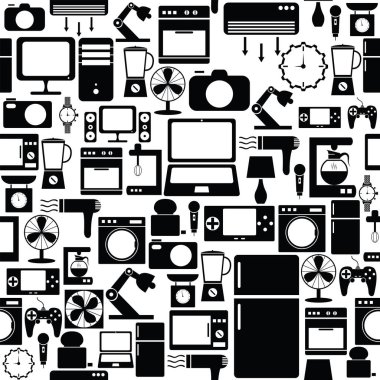 ev aletleri sorunsuz desen arka plan simgesi.