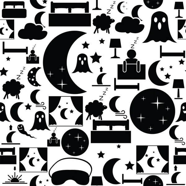 Night seamless pattern background icon. — Stock Vector