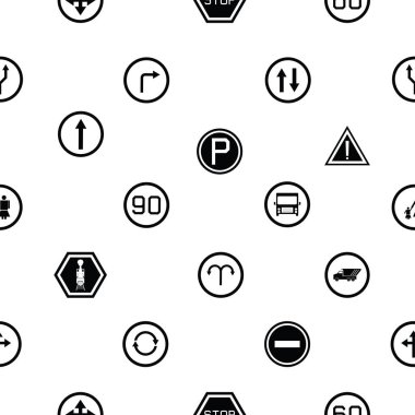 yol işareti sorunsuz desen arka plan simgesi.