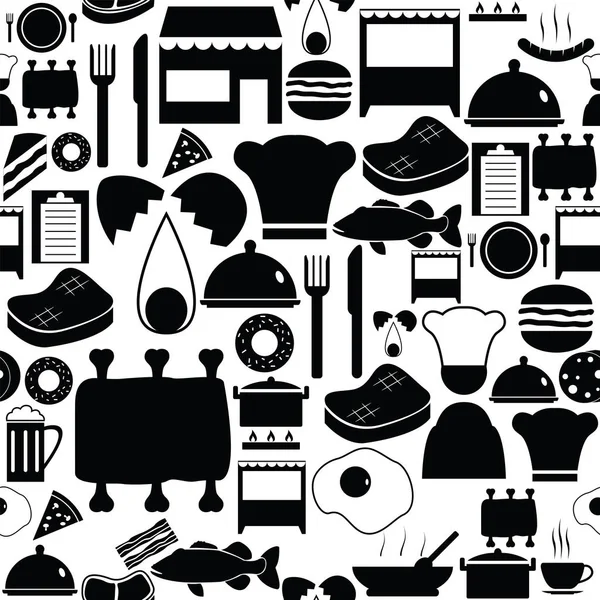 restoran sorunsuz desen arka plan simgesi.