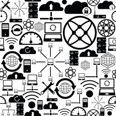 sunucu sorunsuz desen arka plan simgesi.