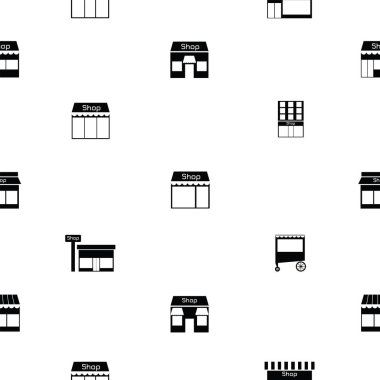 alışveriş sorunsuz desen arka plan simgesi.