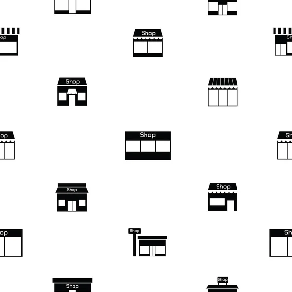 Negozio senza soluzione di continuità modello sfondo icona . — Vettoriale Stock