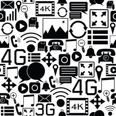 sosyal medya sorunsuz desen arka plan simgesi.