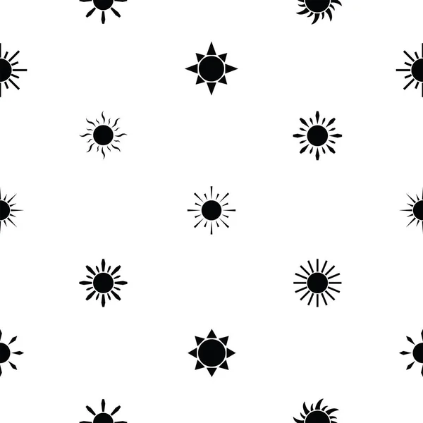 Soleil motif sans couture icône de fond . — Image vectorielle