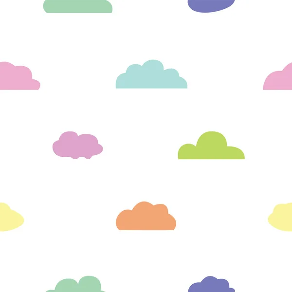 ไอคอนพื้นหลังรูปแบบไร้รอยต่อของเมฆ . — ภาพเวกเตอร์สต็อก