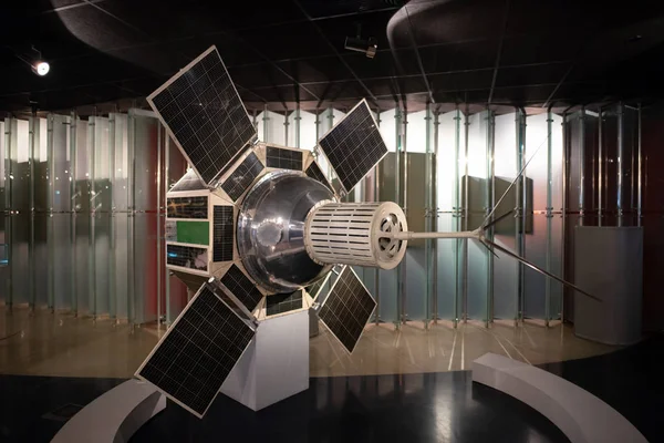 莫斯科 Russia Apr10 2018 卫星模块详细显示航天博物馆内的 April10 2018 在俄罗斯莫斯科 — 图库照片