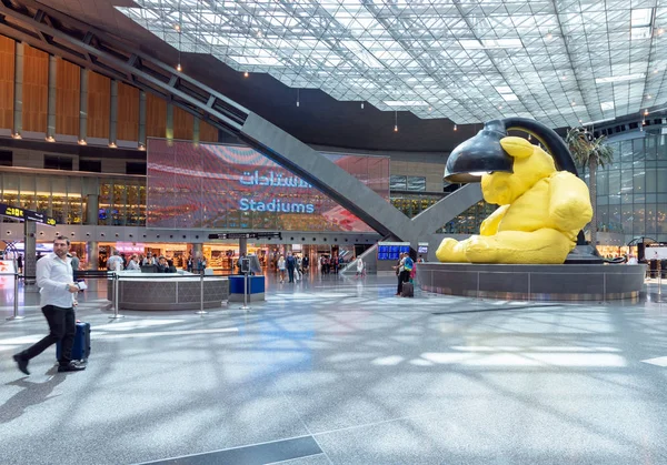 Doha Qatar Apr7 2018 Interieur Van Hamad International Airport April — Stockfoto