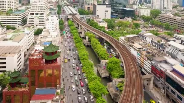 Bangkok Jun27 Timelapse 交通高峰时段在272018在泰国曼谷的商业区域 曼谷是东南亚人口最多的城市 — 图库视频影像