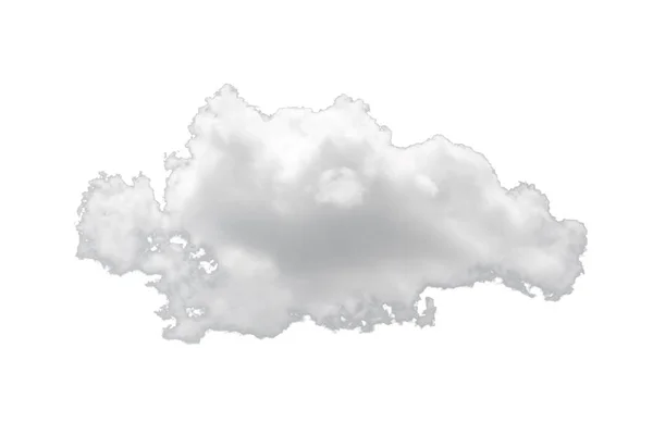 Naturaleza Sola Nube Blanca Aislada Sobre Fondo Blanco Diseño Elementos — Foto de Stock