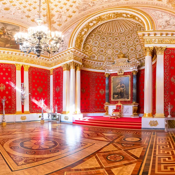 Petrohrad Rusko Duben 2018 Interiér Petrovsky Malé Throne Hall State — Stock fotografie