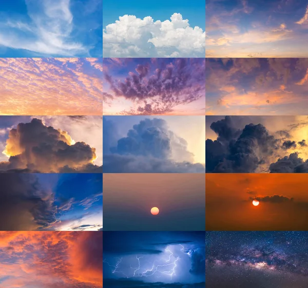Beautiful View Nature Sky Background Collection Stock Image