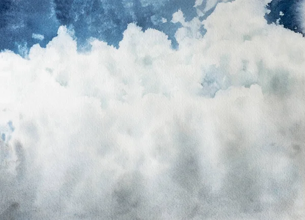 Acuarela pintura naturaleza cielo fondo — Foto de Stock