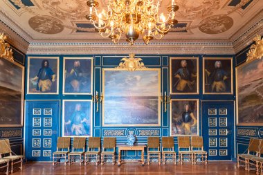 Interior view of Drottningholm palace at Stockholm, Sweden clipart