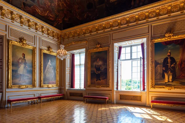 Widok wnętrza pałacu Drottningholm w Sztokholmie, Szwecja — Zdjęcie stockowe