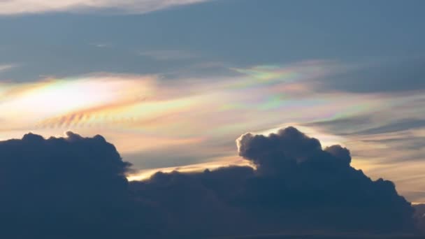 Laps Temps Nuages Naturels Colorés Déplaçant Sur Ciel Saison Estivale — Video