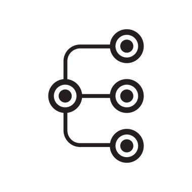 Diyagram simge vektör işareti ve beyaz arka plan üzerinde izole sembolü