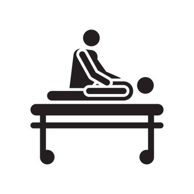 Chiropractic simge vektör işareti ve üzerinde beyaz backg izole sembolü