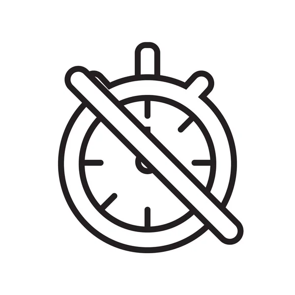 Icona del cronometro segno vettoriale e simbolo isolato sul backgrou bianco — Vettoriale Stock