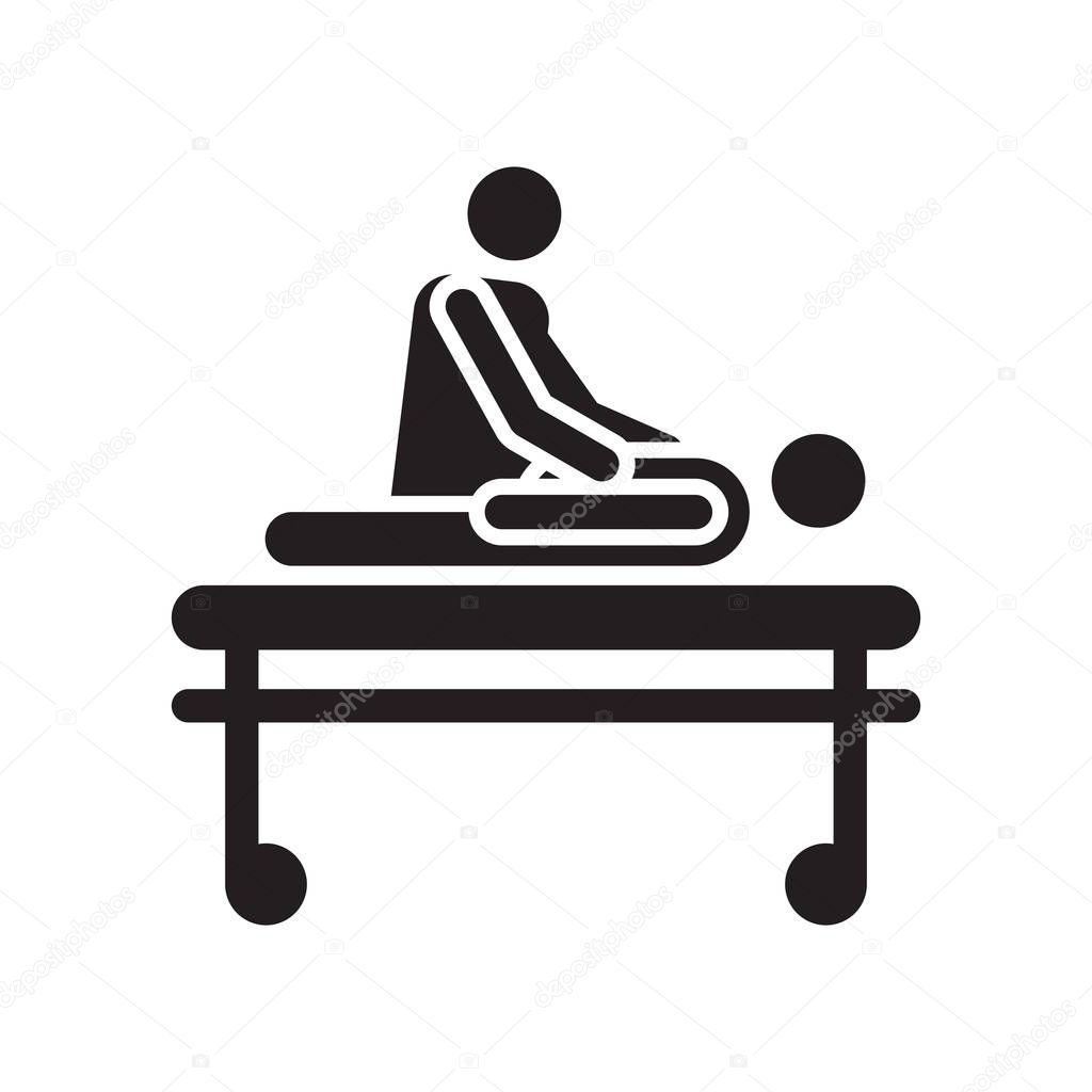 Chiropractic icon vector isolated on white background for your web and mobile app design, Chiropractic logo concept