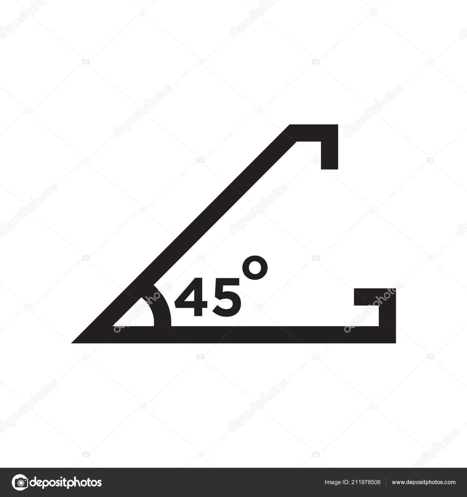 acute angle of 45