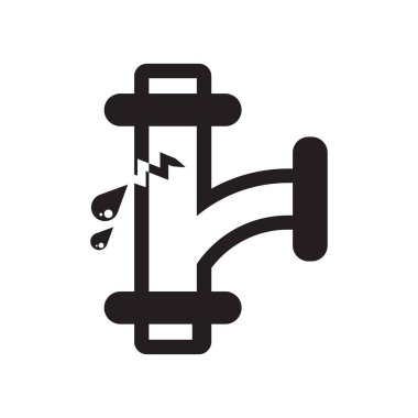 Simge vektör işareti ve beyaz arka plan üzerinde izole sembolü borular, 