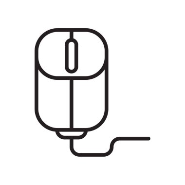 Fare simgesi vektör işareti ve beyaz arka plan üzerinde izole sembolü, 