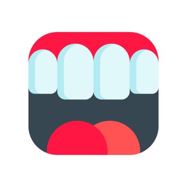 Diş simge vektör işareti ve beyaz arka plan üzerinde izole sembolü, 