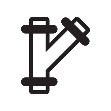 Simge vektör işareti ve beyaz arka plan üzerinde izole sembolü borular, 