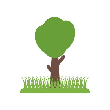 Ağaç simge vektör işareti ve beyaz arka plan üzerinde T izole sembolü