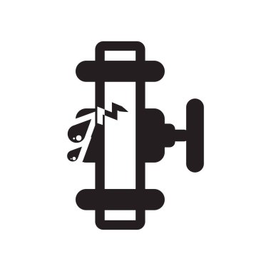 Simge vektör işareti ve beyaz arka plan üzerinde izole sembolü borular, 