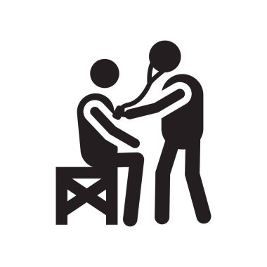 Sağlık simge vektör işareti ve üzerinde beyaz backgr izole sembolü