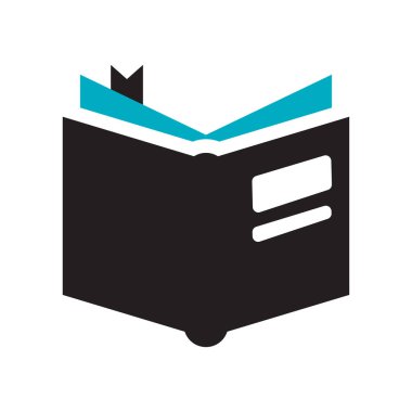 Kitap simge vektör işareti ve beyaz arka plan üzerinde B izole sembolü