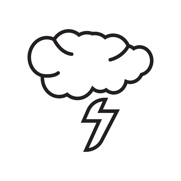 Знак вектора бури и символ изолированы на белом фоне, концепция логотипа Storm — стоковый вектор
