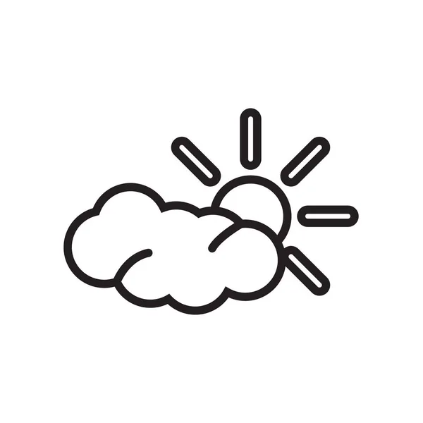 Sinal de vetor ícone de nuvem e símbolo isolado no fundo branco, conceito de logotipo de nuvem —  Vetores de Stock