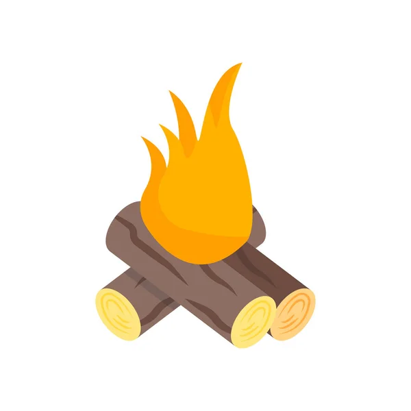 Bonfire ikonen vektor logga och symbol isolerad på vit bakgrund, Bonfire logotyp koncept — Stock vektor
