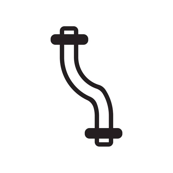 Tubi icona vettoriale segno e simbolo isolato su sfondo bianco , — Vettoriale Stock