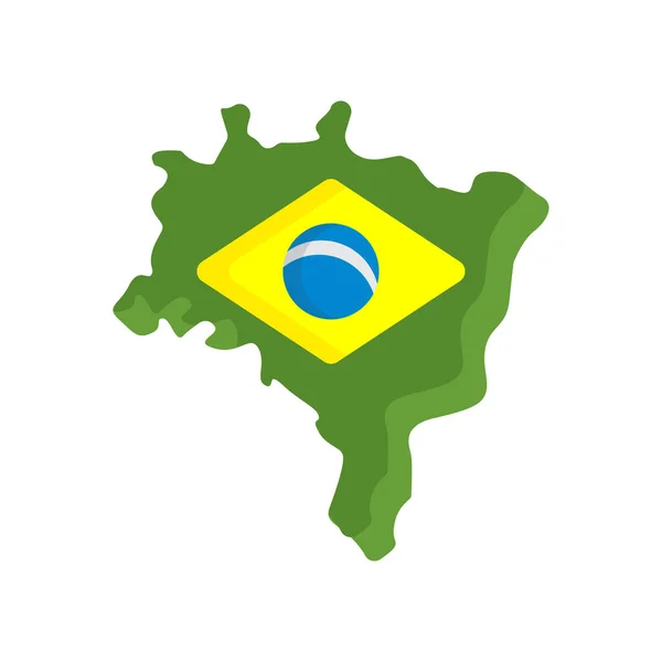 Brasil icono signo vectorial y símbolo aislado sobre fondo blanco , — Vector de stock