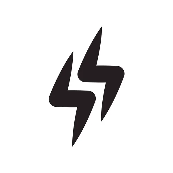 Thunderbolt Symbol Vektorzeichen und Symbol isoliert auf weißem Backgr — Stockvektor