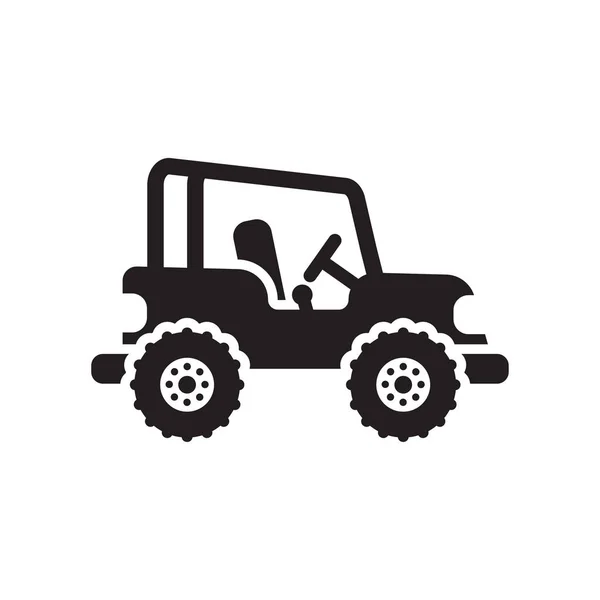 Jeep pictogram vector teken en symbool geïsoleerd op een witte achtergrond, J — Stockvector